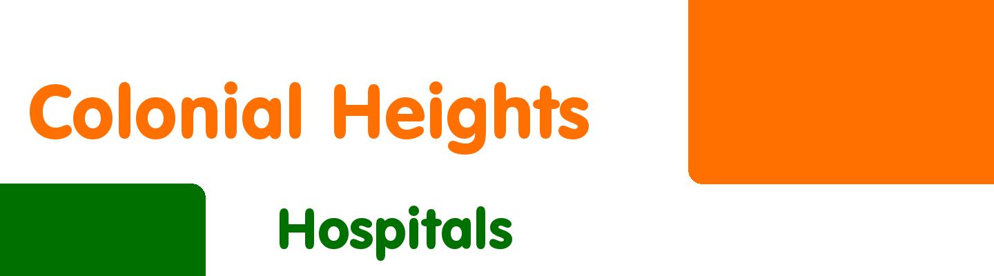 Best hospitals in Colonial Heights - Rating & Reviews